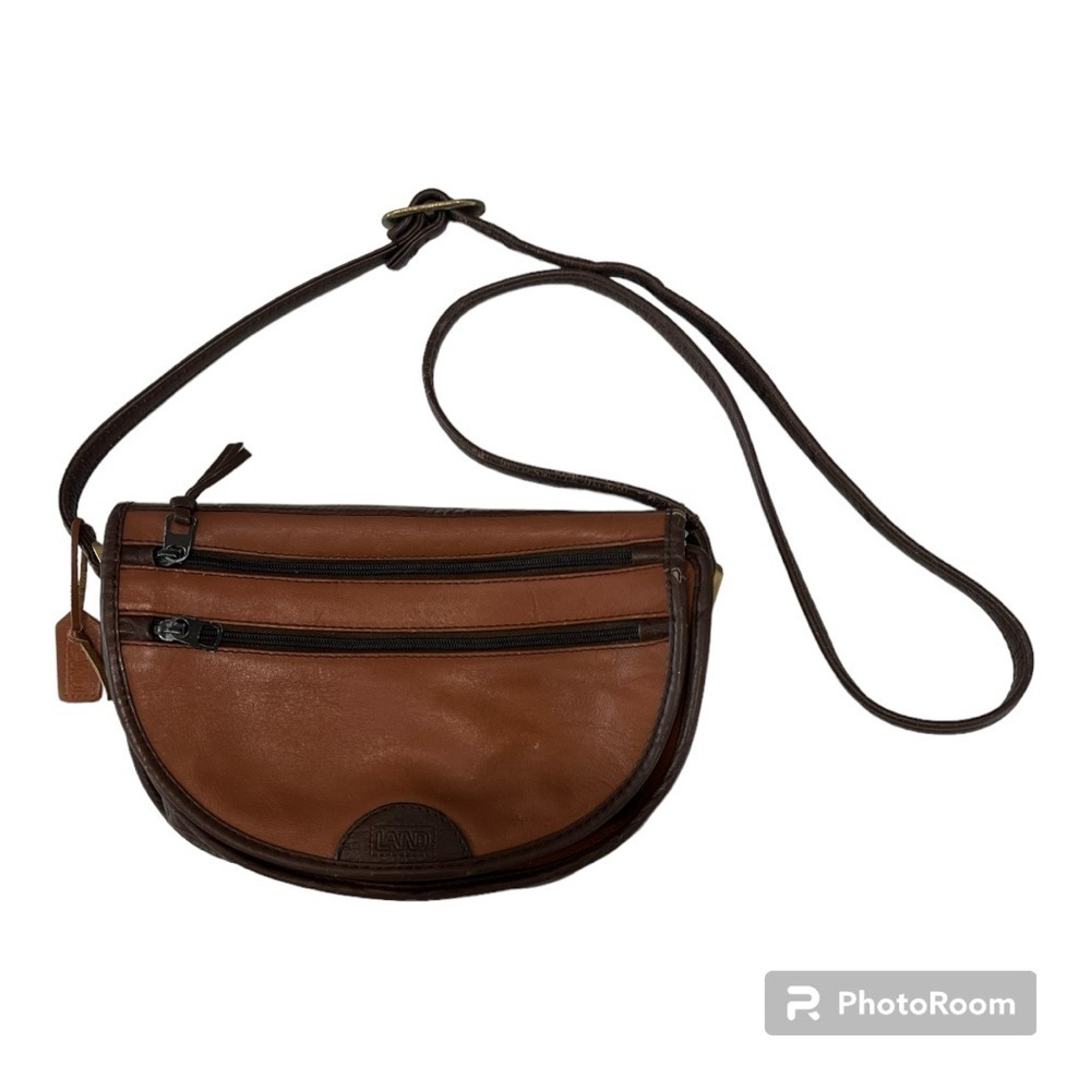 LAND Brown Leather Crossbody Bag